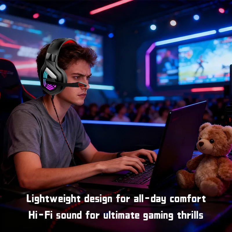 G7 LED Gaming Headset with Noise-Cancelling Mic - PlusGamer