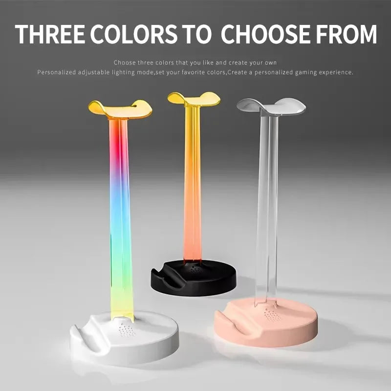 RGB Gaming Headset Stand with USB Port - PlusGamer