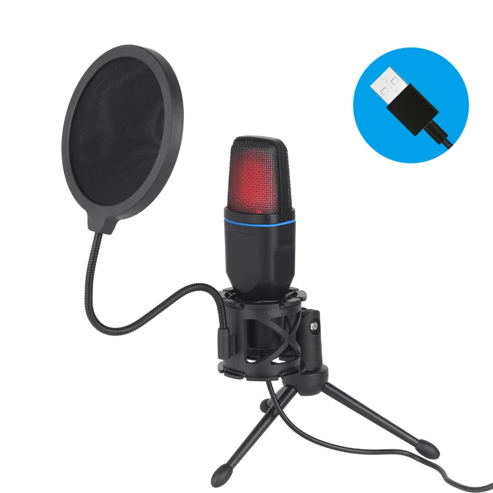 Wired RGB Condenser Studio Mic - PlusGamer