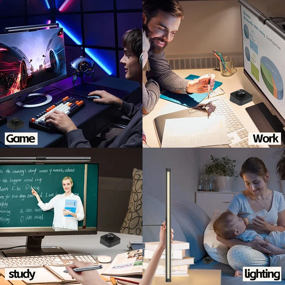 RGB Monitor Light Bar with Atmosphere Lighting (44cm) - PlusGamer