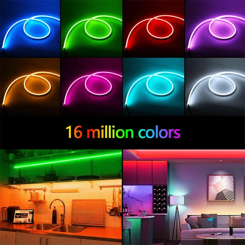 USB RGB Neon Rope Light with 44-Key Remote - PlusGamer