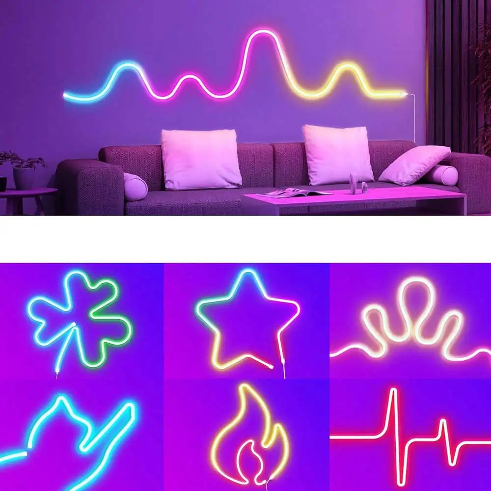 TUYA RGBIC Dreamcolor Music Sync Neon Rope Light - PlusGamer
