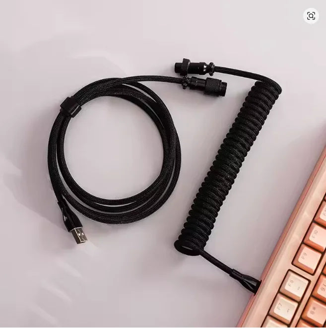 8K Magnetic Coiled Type-C Keyboard Cable - PlusGamer