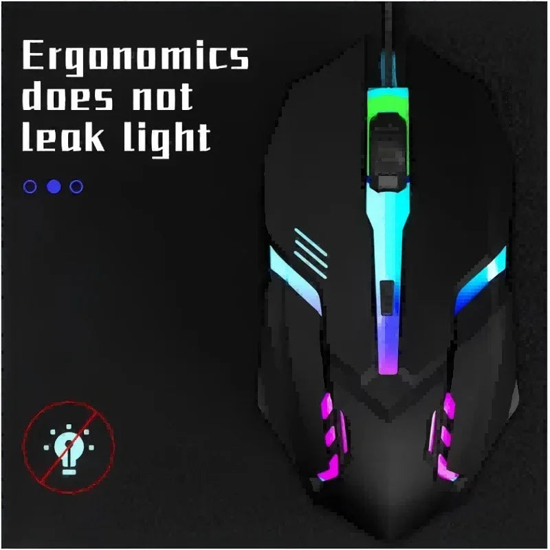 4-Button USB Wired RGB Gaming Mouse - PlusGamer