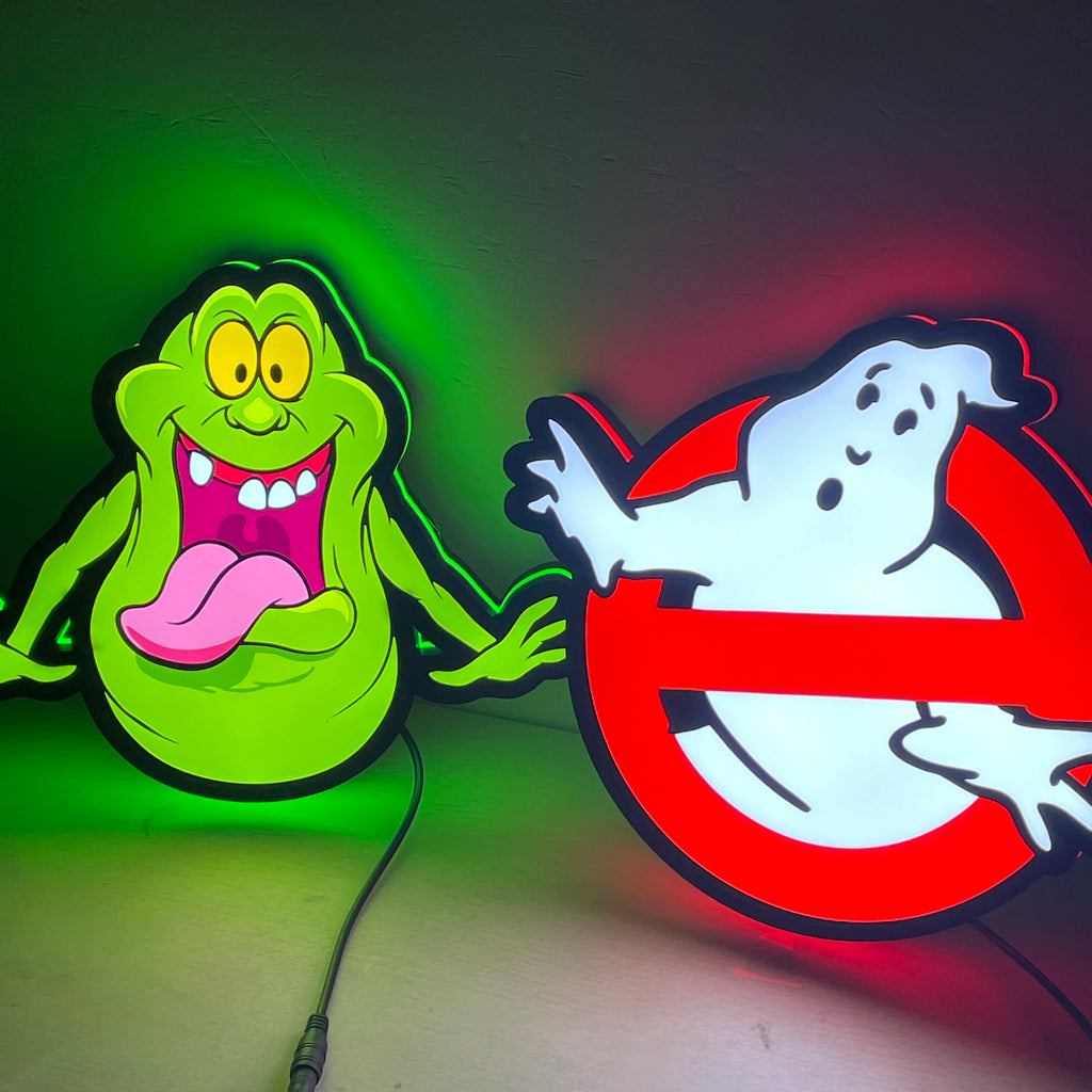 3D LED Ghostbusters Logo Lightbox - PlusGamer