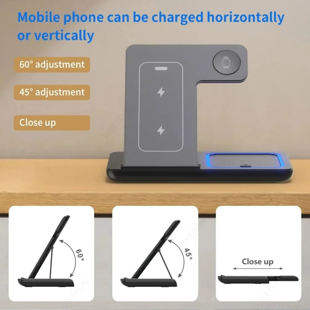 3-in-1 Foldable Fast Charging Station - PlusGamer
