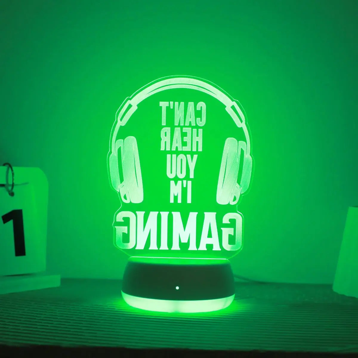 3D LED RGB Gaming Headphone Nightlight - PlusGamer