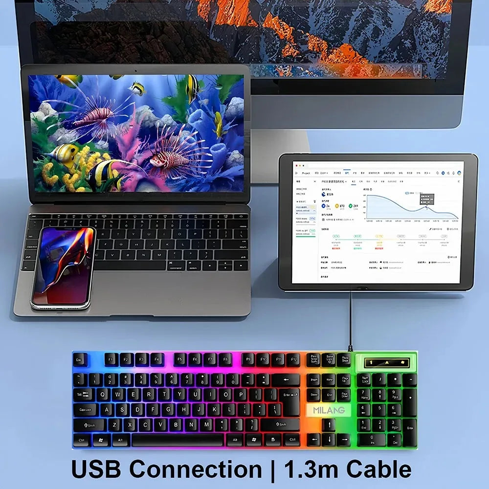 104-Key Wired Mechanical Gaming Keyboard - PlusGamer
