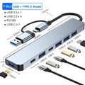 8-in-1 Type-C Hub with 4K HDMI & RJ45 - PlusGamer