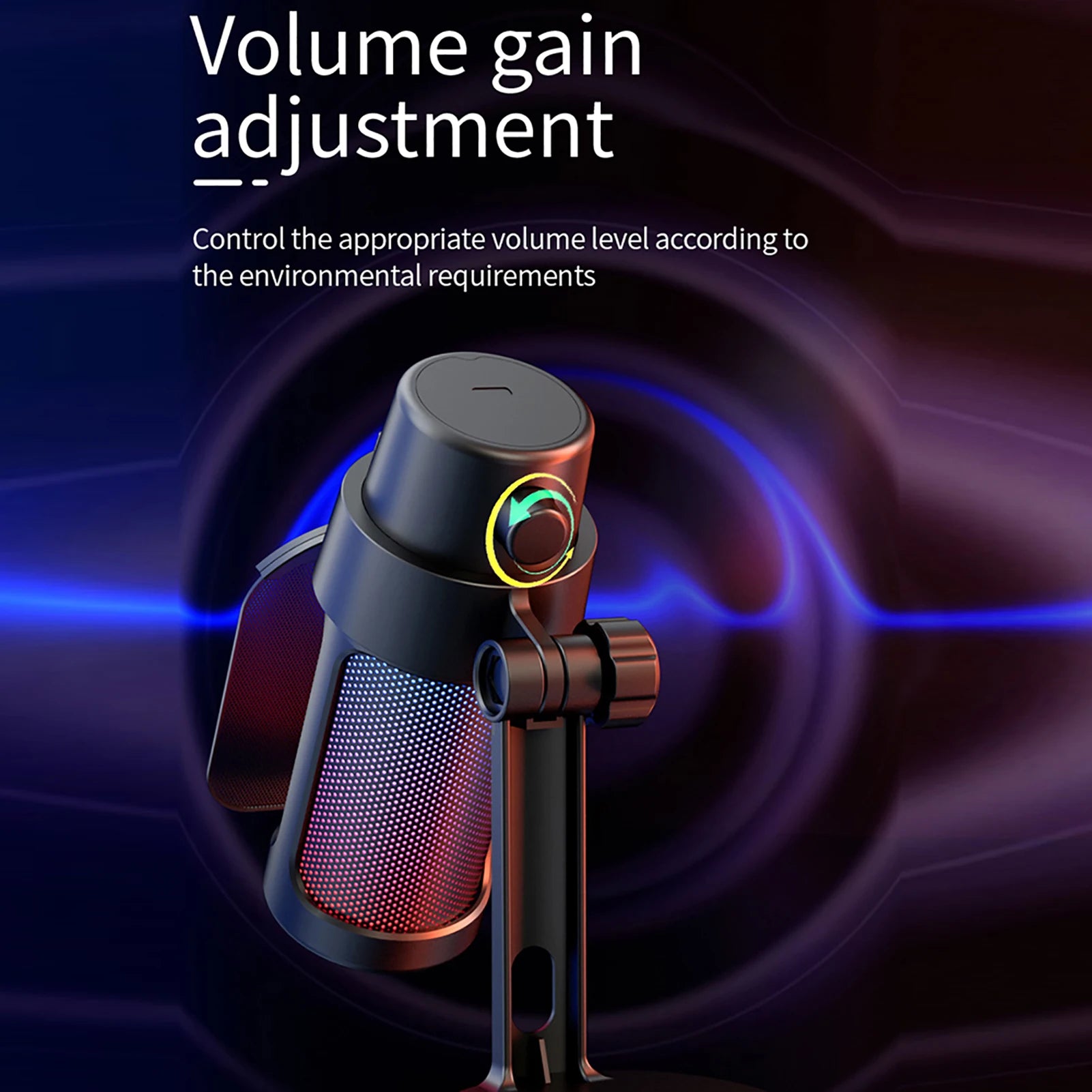RGB Gaming Mic Kit with Tripod & Mute - PlusGamer