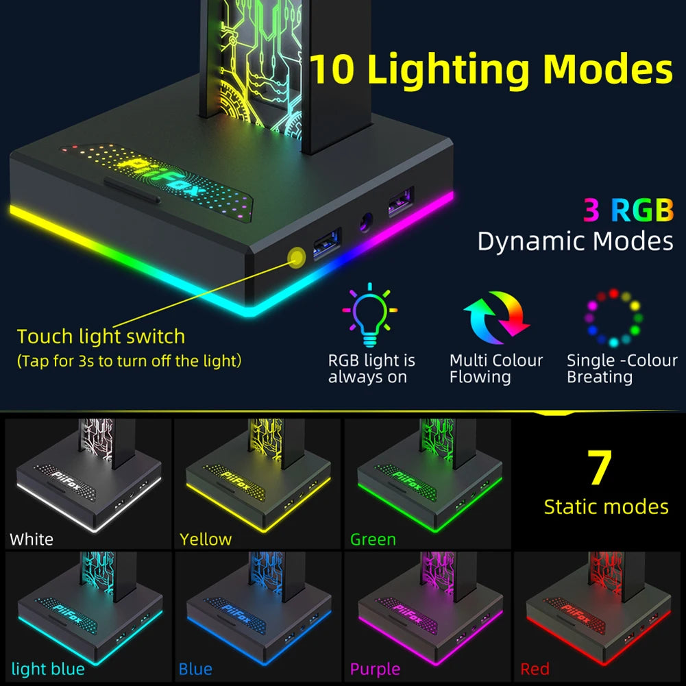 RGB Gaming Headset Stand - PlusGamer
