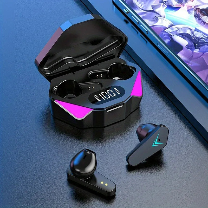 X15 TWS Gaming Earbuds with LED Display - PlusGamer