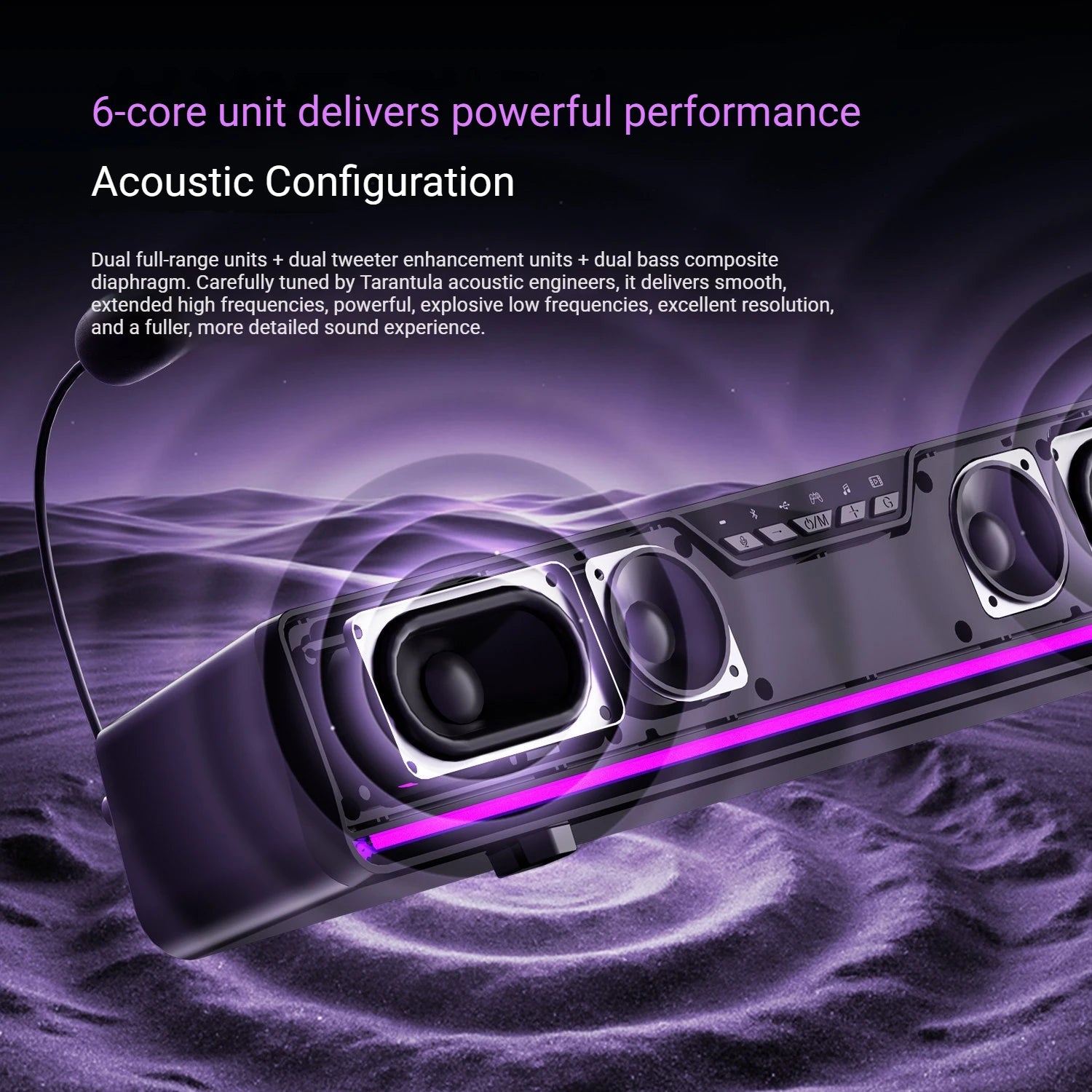 AULA GS6 Pro 7.1 Surround Gaming Soundbar - PlusGamer