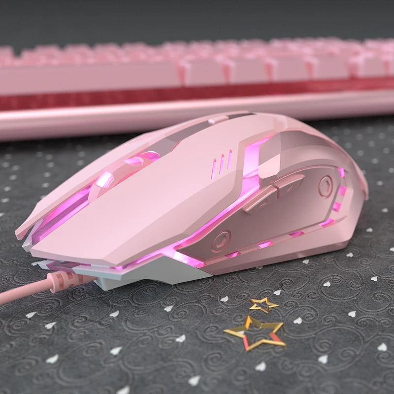 Cute RGB 6-Button Silent Gaming Mouse - PlusGamer