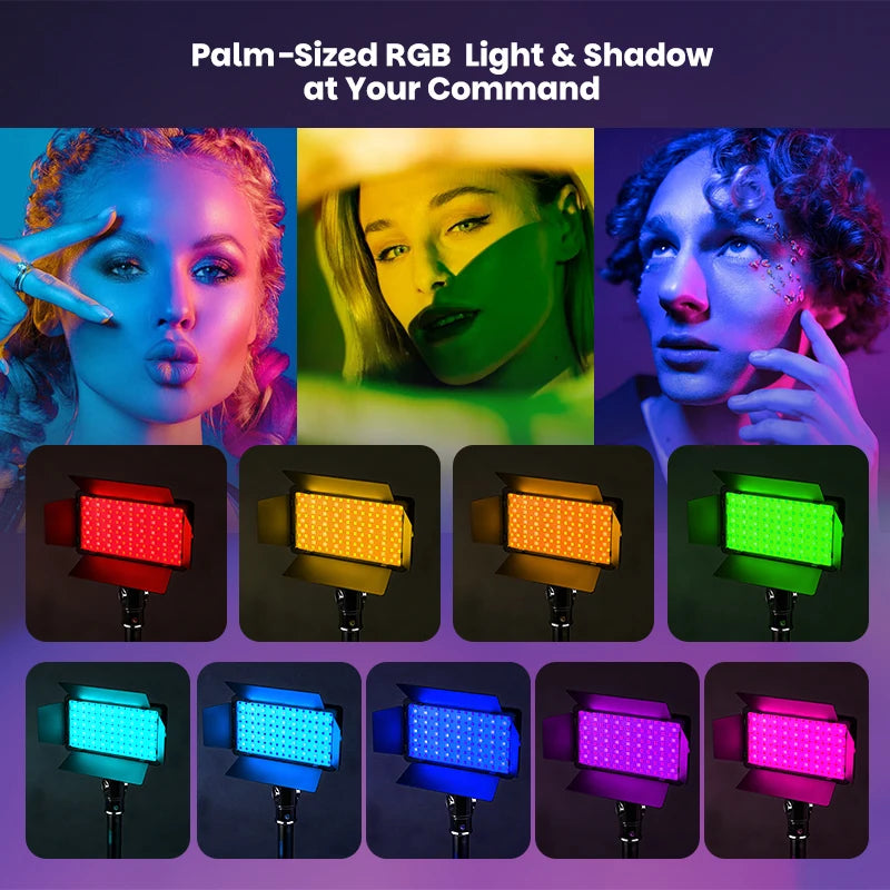 RGB LED Video Panel Light 29 FX Rechargeable - PlusGamer