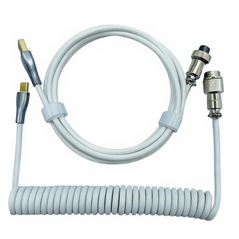 Coiled Type-C Aviator Mechanical Keyboard Cable - PlusGamer