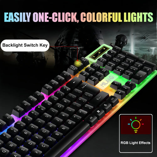 104-Key Wired Mechanical Gaming Keyboard - PlusGamer