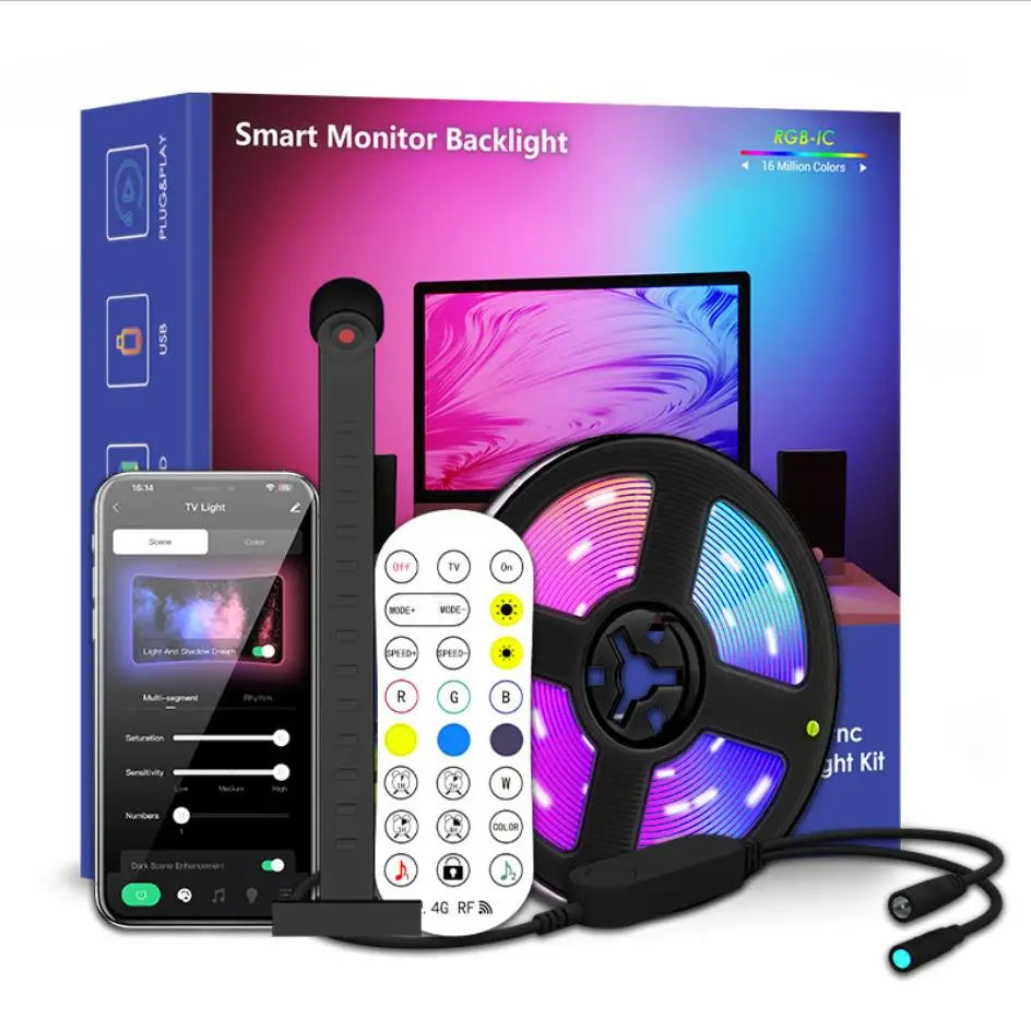 RGBIC LED TV Backlight with Camera - PlusGamer