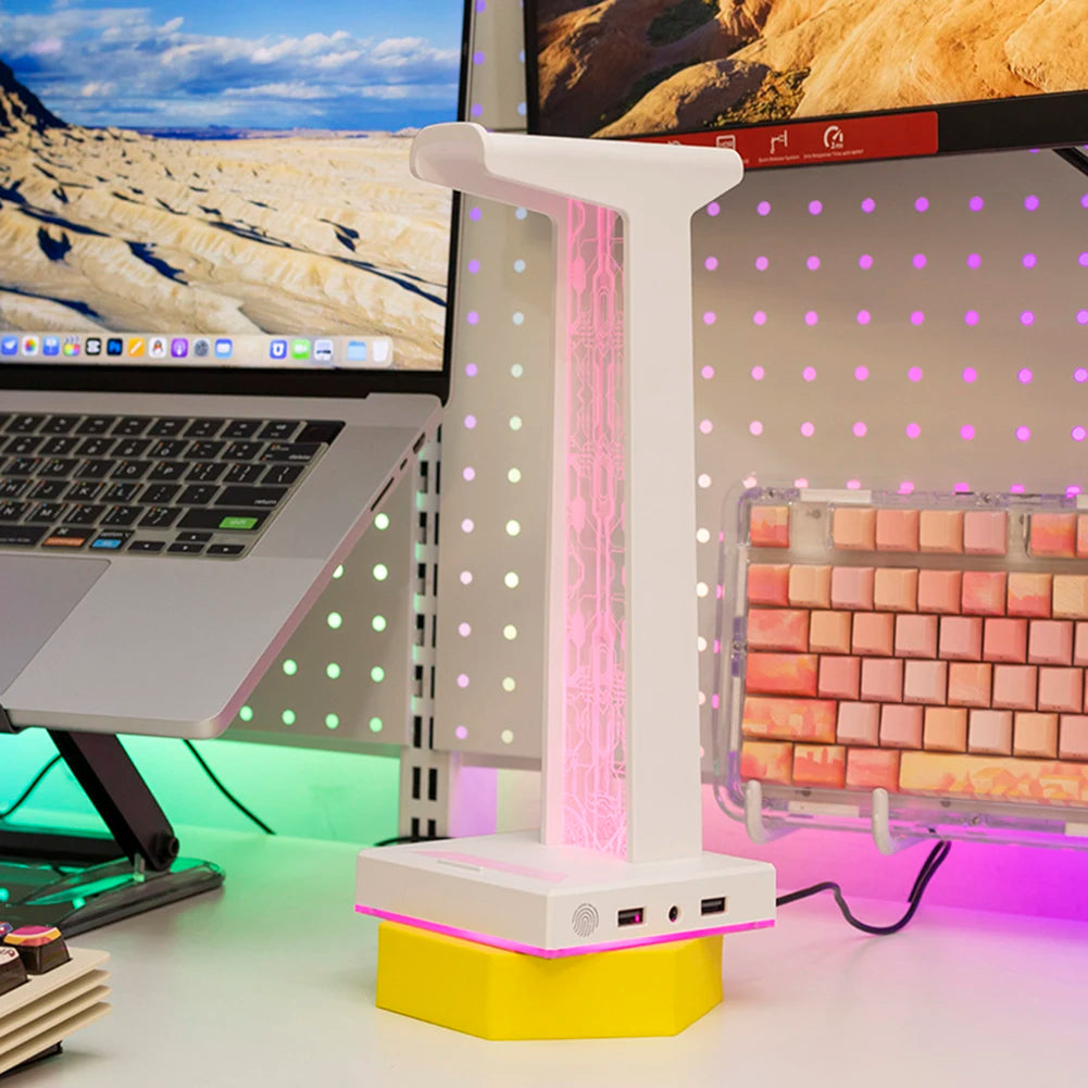 RGB Headphone Holder with Lighting Modes - PlusGamer
