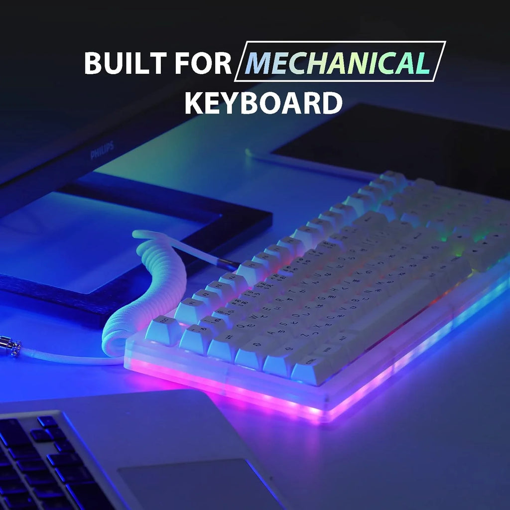 8K Magnetic Coiled Type-C Keyboard Cable - PlusGamer