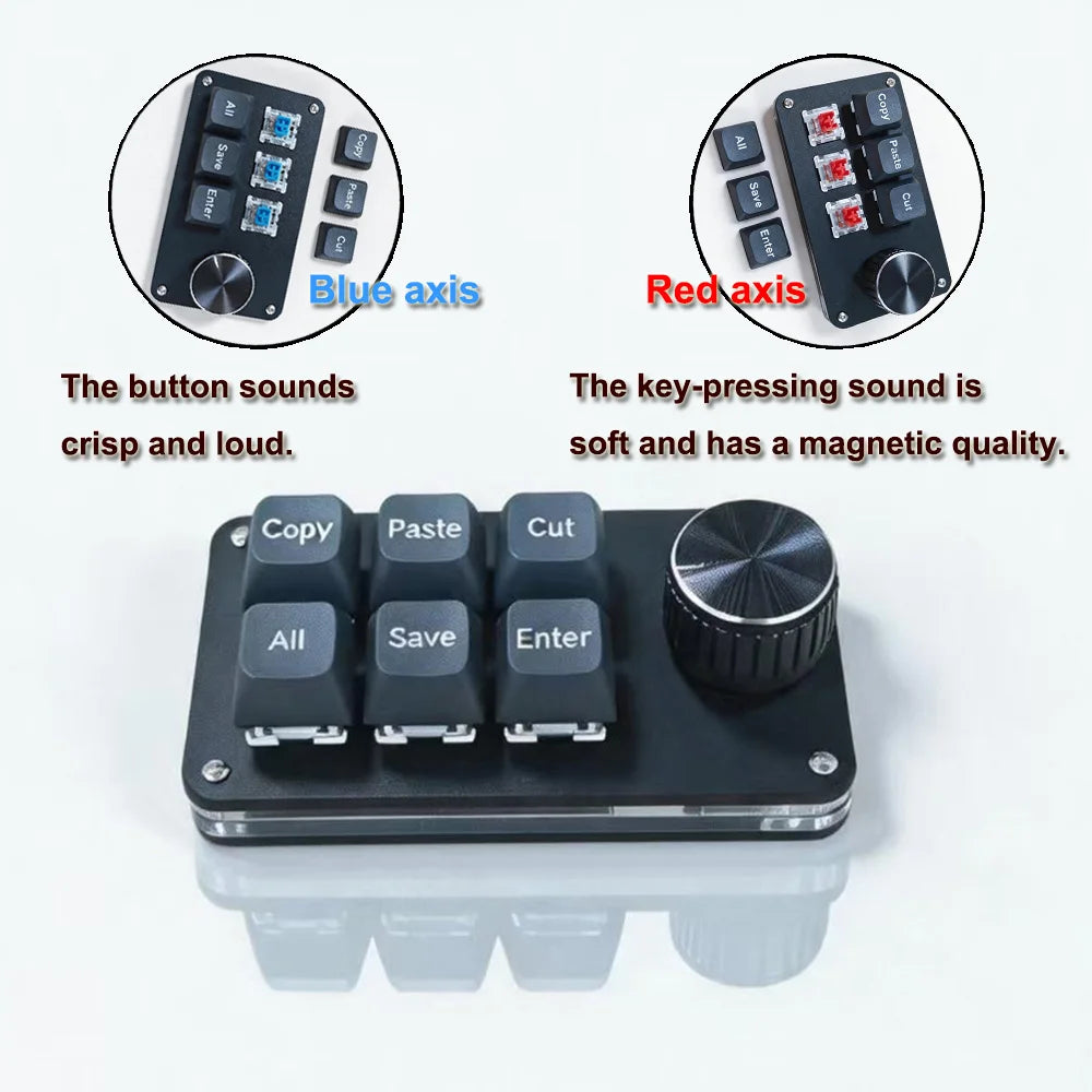 6-Key Customizable Mechanical Macro Pad - PlusGamer