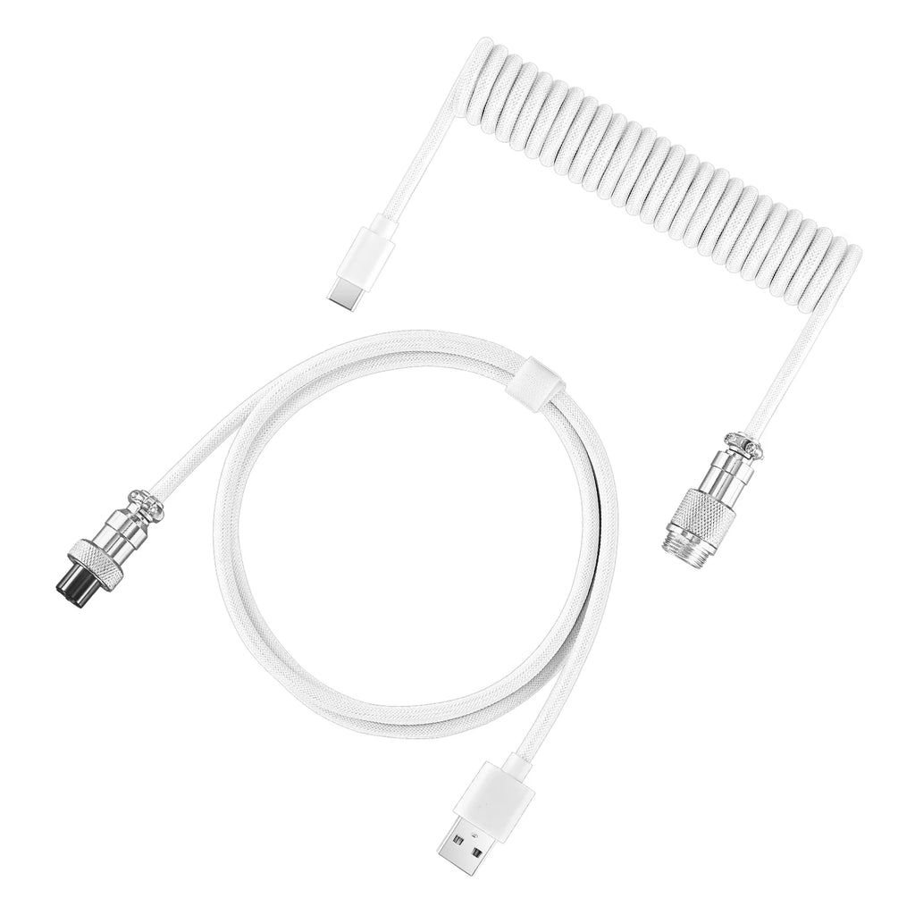 Type-C Coiled Aviator Mechanical Keyboard Cable - PlusGamer