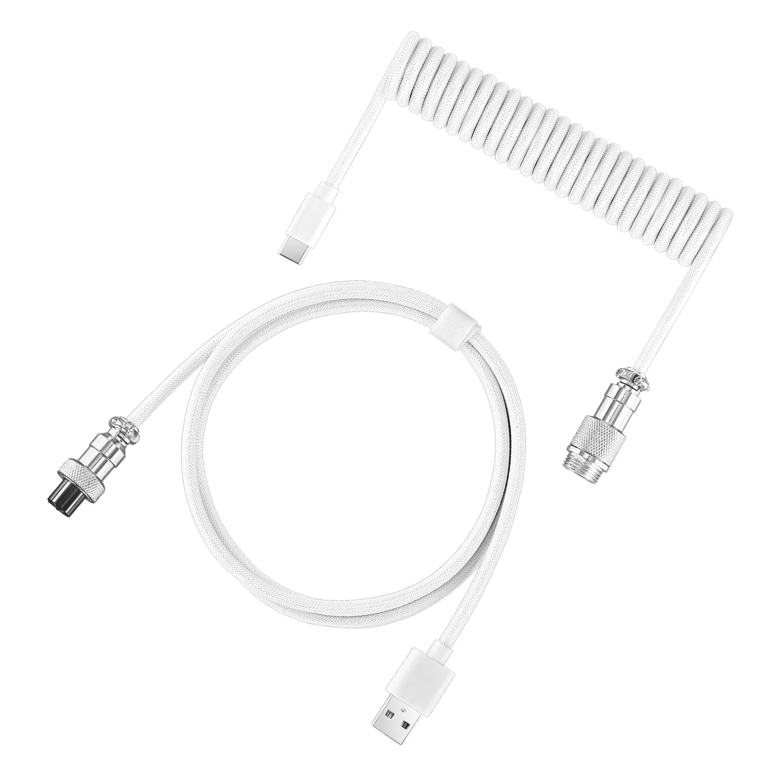 Type-C Coiled Aviator Mechanical Keyboard Cable - PlusGamer