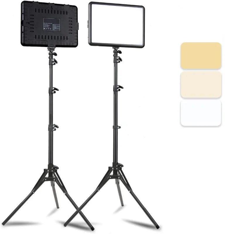 Professional LED Video Light Panel Kit with Stand - PlusGamer