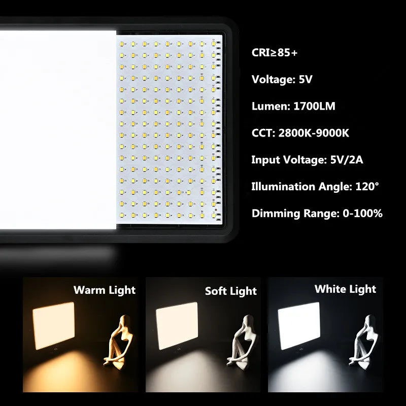 Professional LED Video Light Panel Kit with Stand - PlusGamer