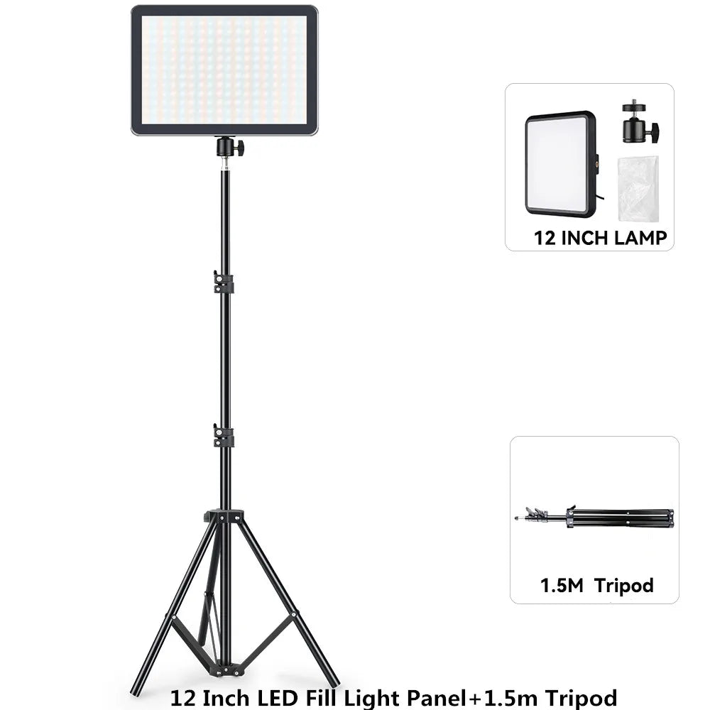 Professional LED Video Light Panel Kit with Stand - PlusGamer