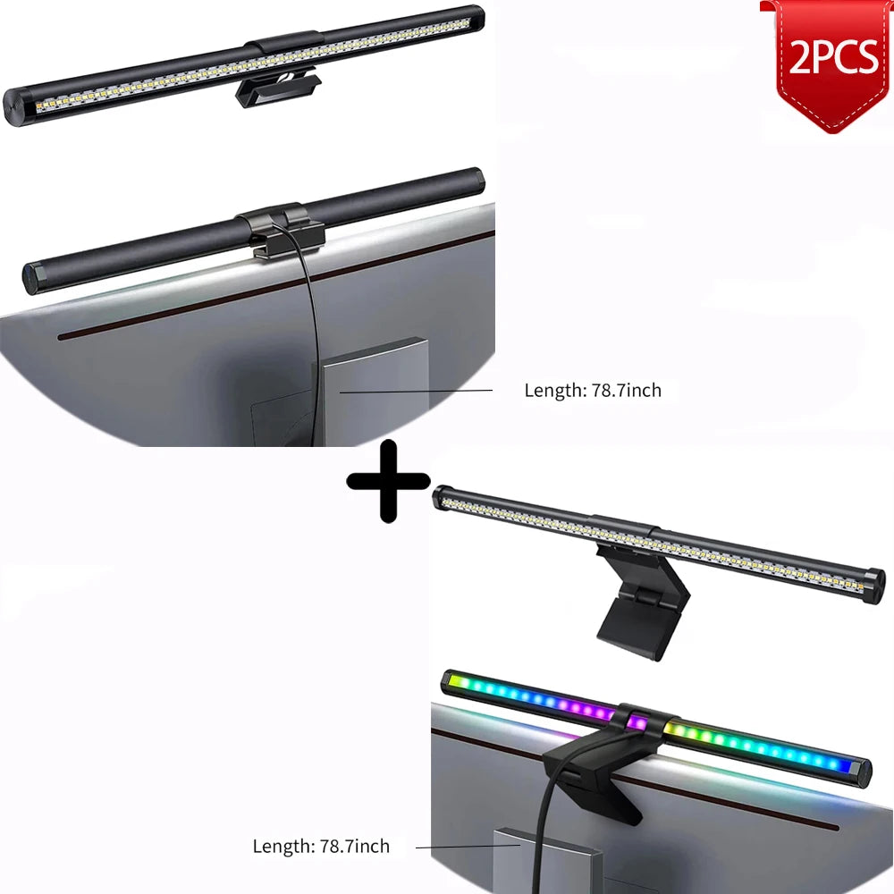 RGB Monitor Light Bar with Atmosphere Lighting (44cm) - PlusGamer