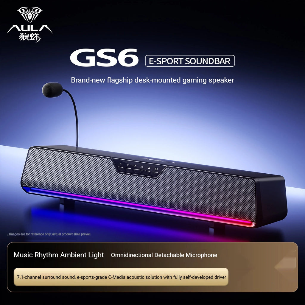 AULA GS6 Pro 7.1 Surround Gaming Soundbar - PlusGamer