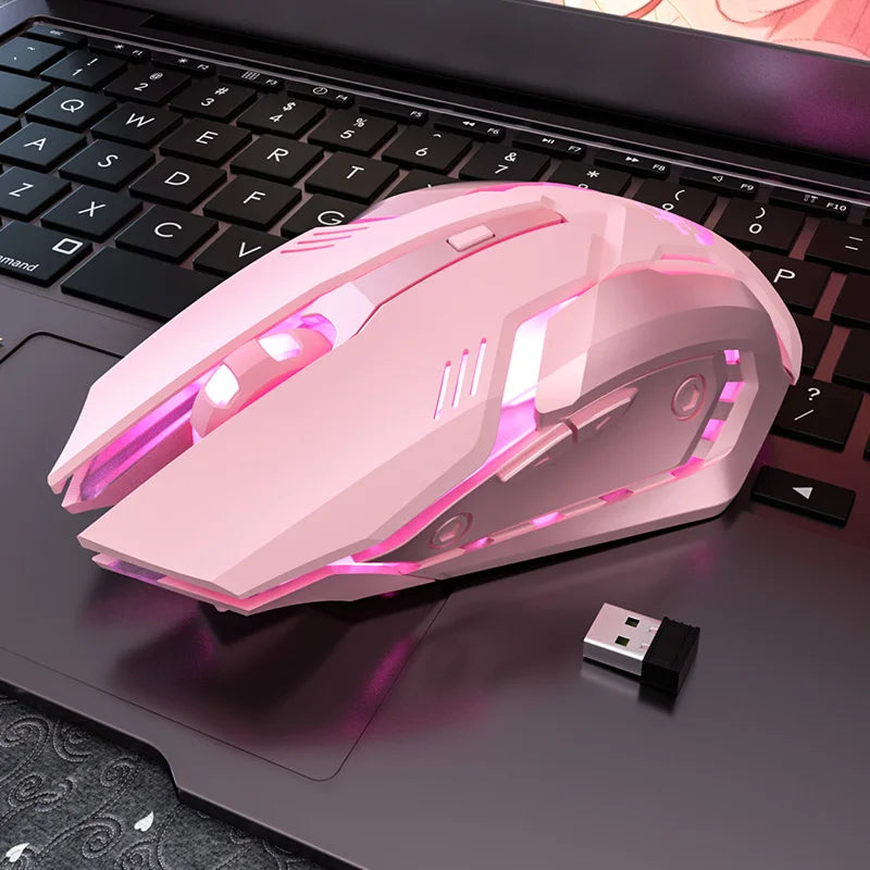 Cute RGB 6-Button Silent Gaming Mouse - PlusGamer