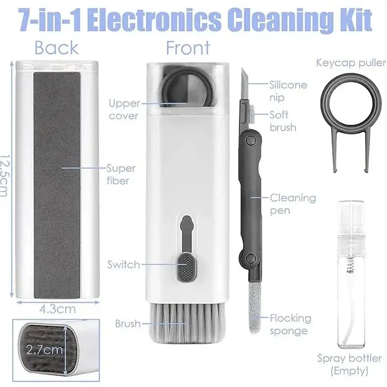 7-in-1 Keyboard Cleaner Brush & Earphone Cleaning Pen Kit - PlusGamer