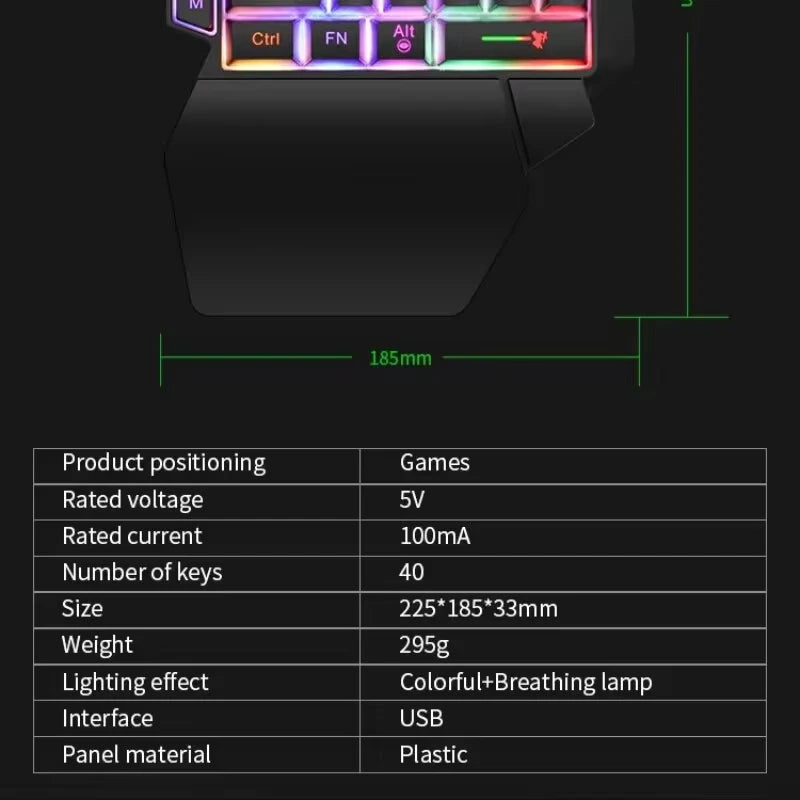 35-Key Mini Backlit Gaming Keyboard - PlusGamer
