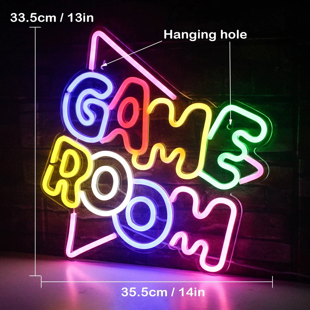 LED Neon Game Room Wall Sign - PlusGamer
