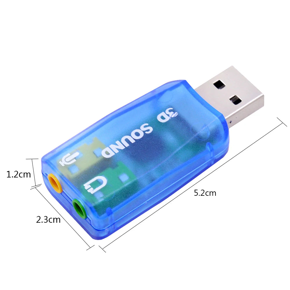 5.1 Channel USB External Sound Card Audio Interface - PlusGamer