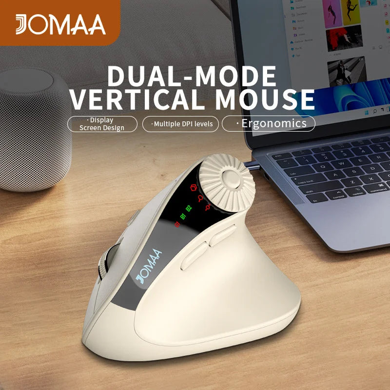 JOMAA Dual-Mode Vertical Wireless Mouse - PlusGamer