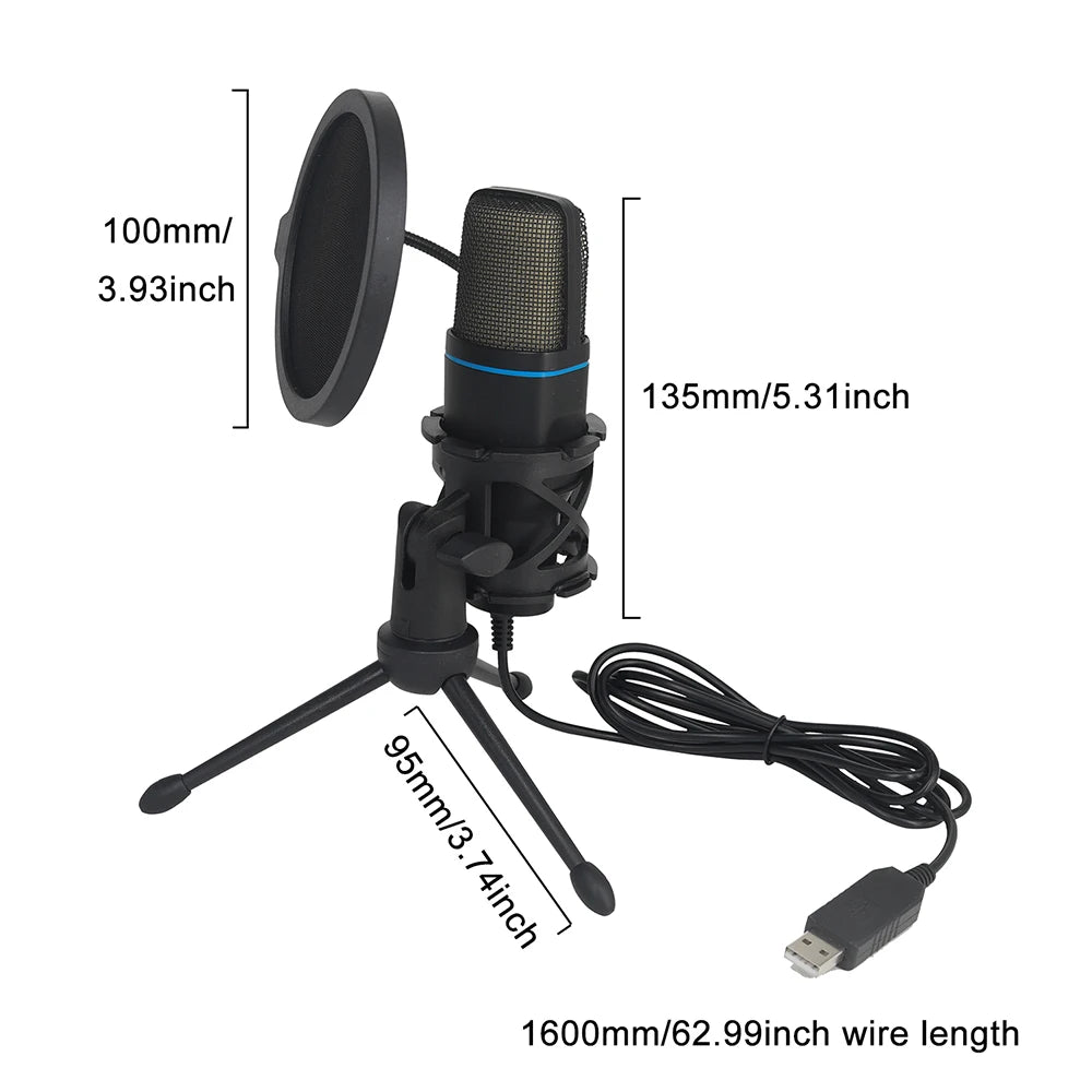 Wired RGB Condenser Studio Mic - PlusGamer