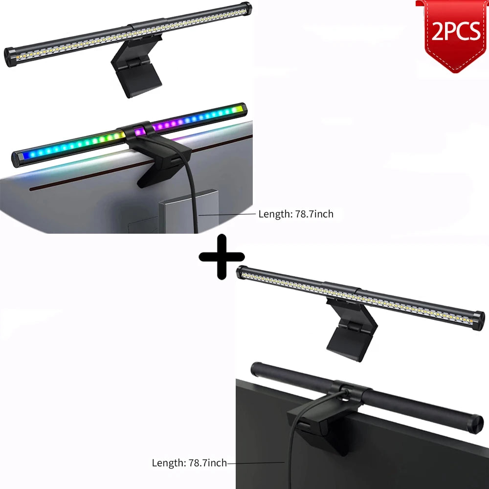 RGB Monitor Light Bar with Atmosphere Lighting (44cm) - PlusGamer