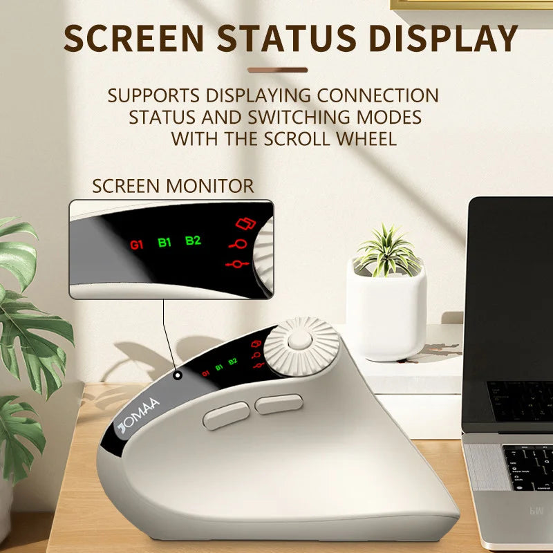 JOMAA Dual-Mode Vertical Wireless Mouse - PlusGamer