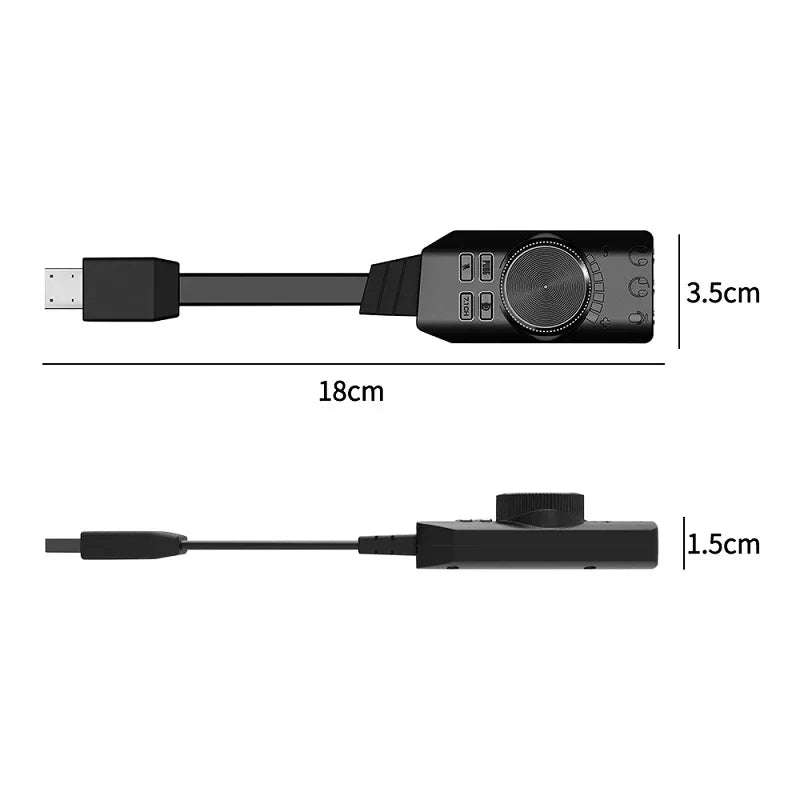 7.1 Channel USB Gaming Sound Card Audio Interface - PlusGamer