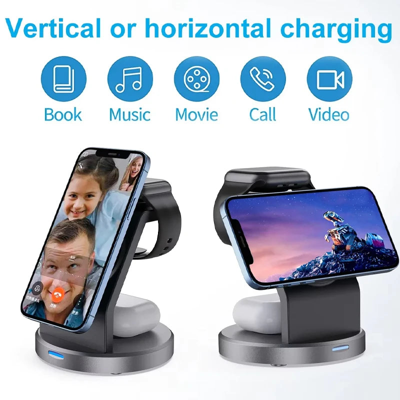 3-in-1 Magnetic MagSafe Charging Station - PlusGamer