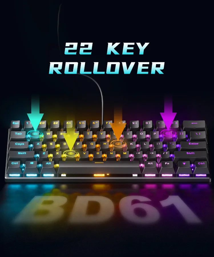 60% RGB Mechanical Gaming Keyboard - PlusGamer
