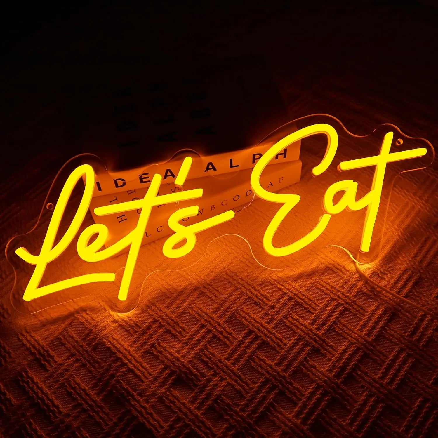 LED Neon "Let's Eat" Dining Sign - PlusGamer