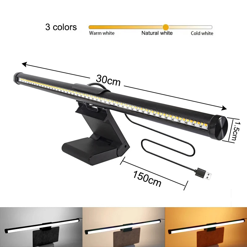 RGB Monitor Light Bar with Stepless Dimming - PlusGamer