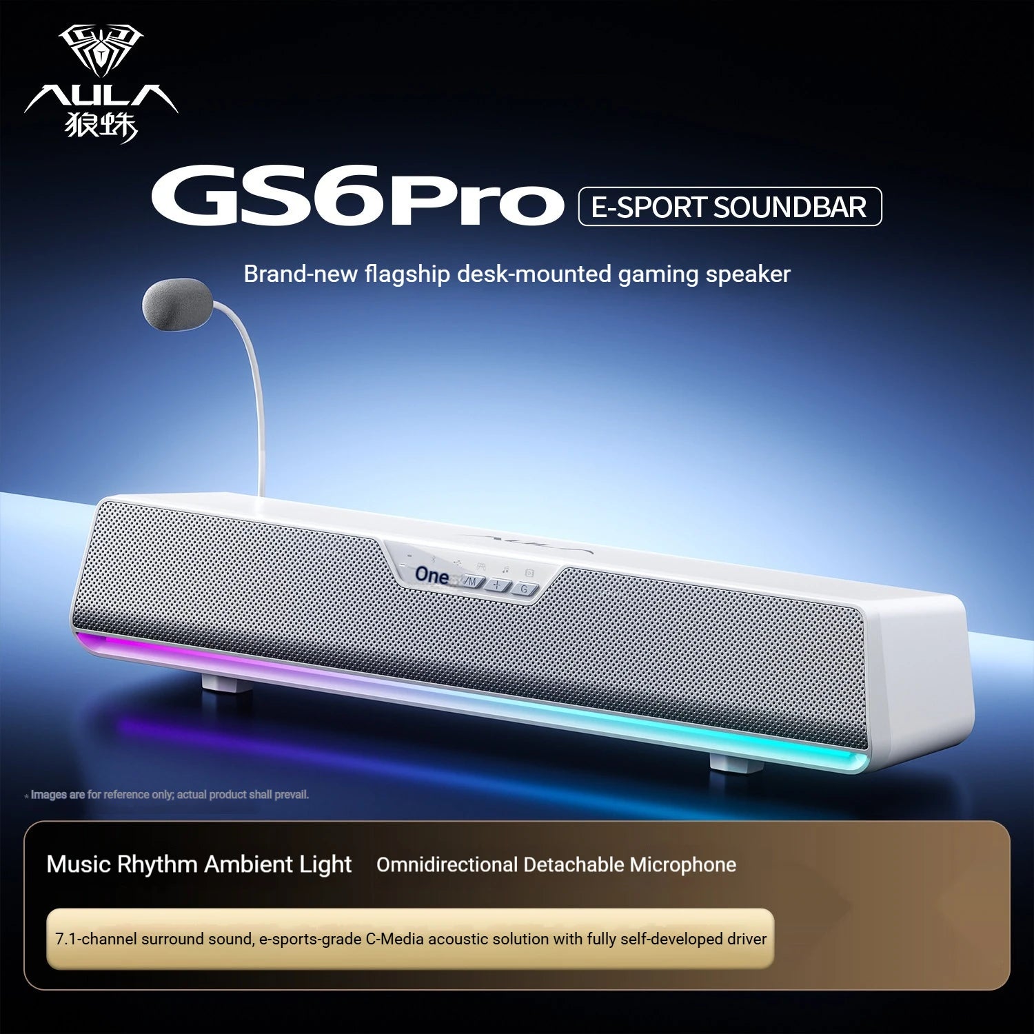 AULA GS6 Pro 7.1 Surround Gaming Soundbar - PlusGamer