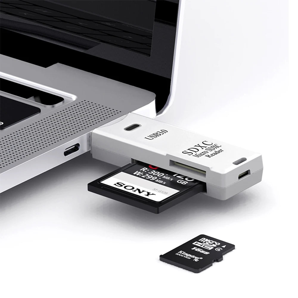 2-in-1 USB 3.0 Micro SD & TF Card Reader - PlusGamer