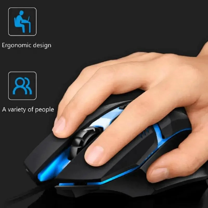 4-Button USB Wired RGB Gaming Mouse - PlusGamer