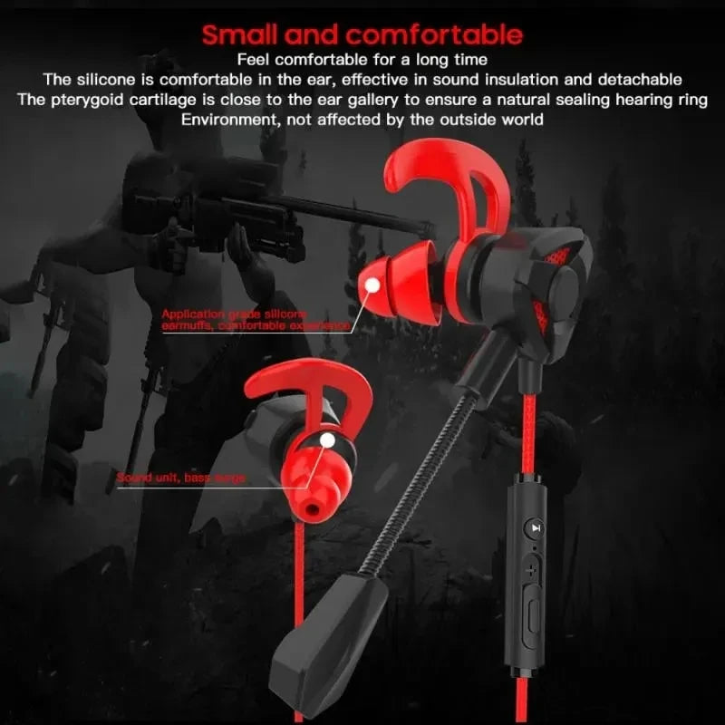 Universal Wired Gaming Earbuds with Mic - PlusGamer